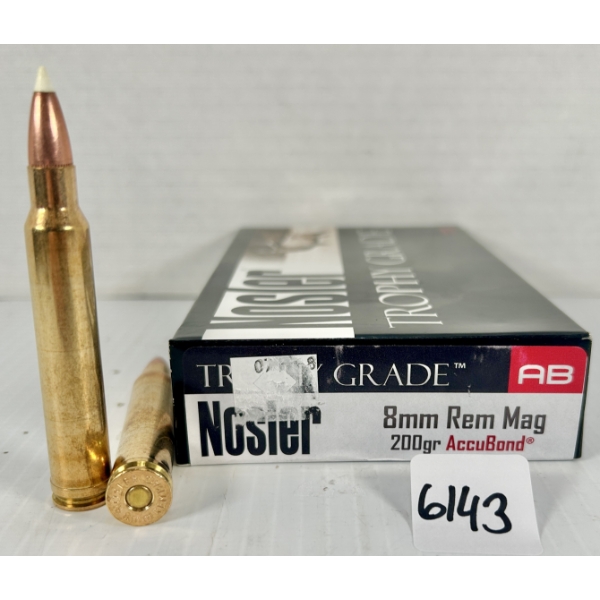 AMMO: 20X NOSLER 8 MM REM MAG - 200 GR POLY TIP