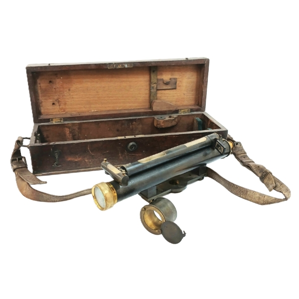 TROUGHTON & SIMMS (LONDON) SURVEYORS LEVEL W/ BOX - LATE 19TH CENTURY