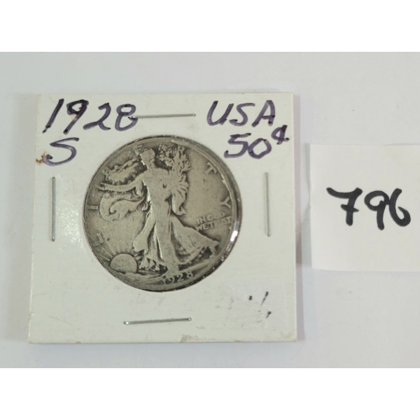 1928 US 50 CENT SILVER COIN