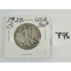 Image 1 : 1928 US 50 CENT SILVER COIN