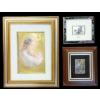 Image 1 : LOT OF 3 - GOLD & SILVER FOIL ETCHINGS - INCL MOTHER & CHILD, ETC. 