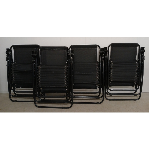 LOT OF 4 - ZERO GRAVITY ADJUSTABLE LOUNGE CHAIRS