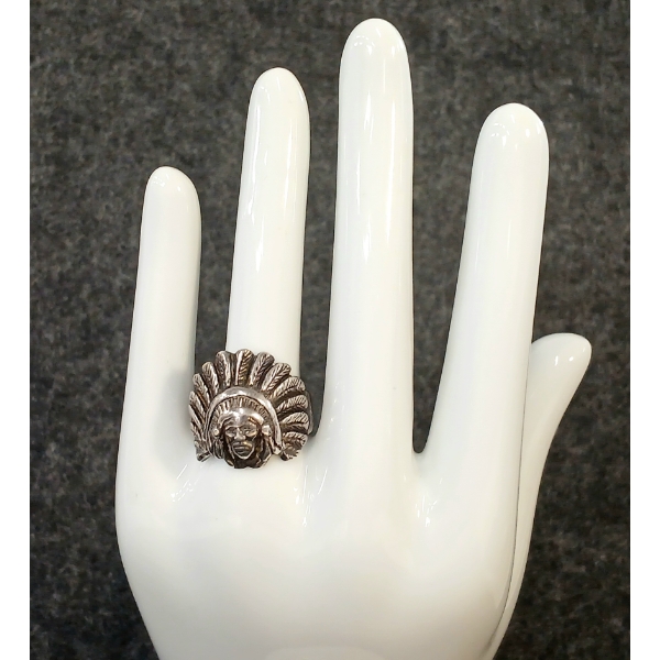 NATIVE CHIEF HAND-CRAFTED RING