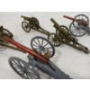 Image 4 : LOT OF 6 - LEAD MOUNTED GUNS - INCL BRITAINS LTD 