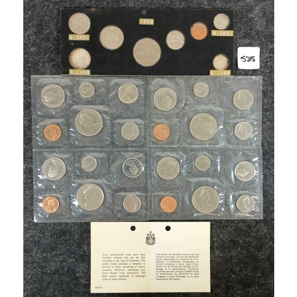 LOT OF 5 - 1968-1972 CDN UNCIRCULATED PROOF SETS