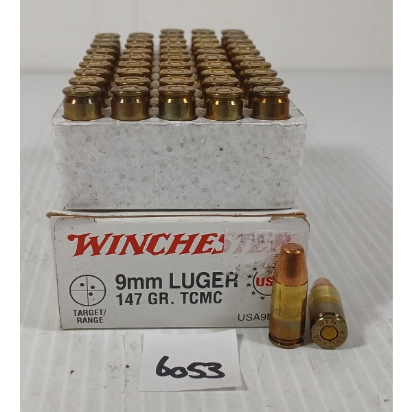 AMMO: 50X WINCHESTER 9MM LUGER - 147GR - TCMC