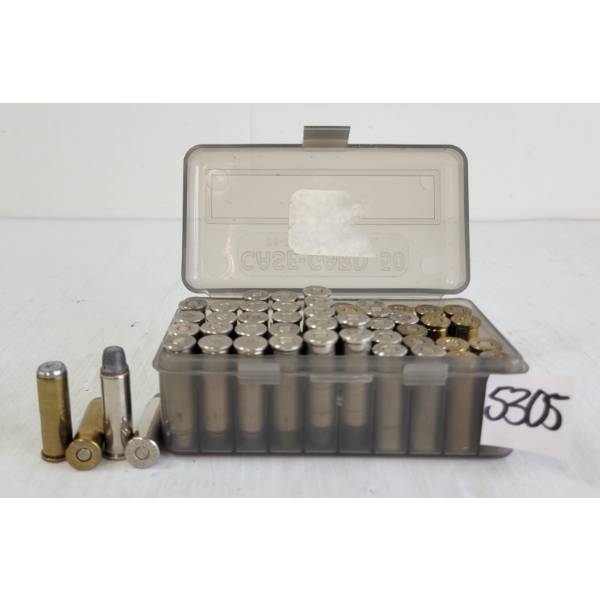 AMMO: 50X MIXED .38SPL - RELOADS IN CASE