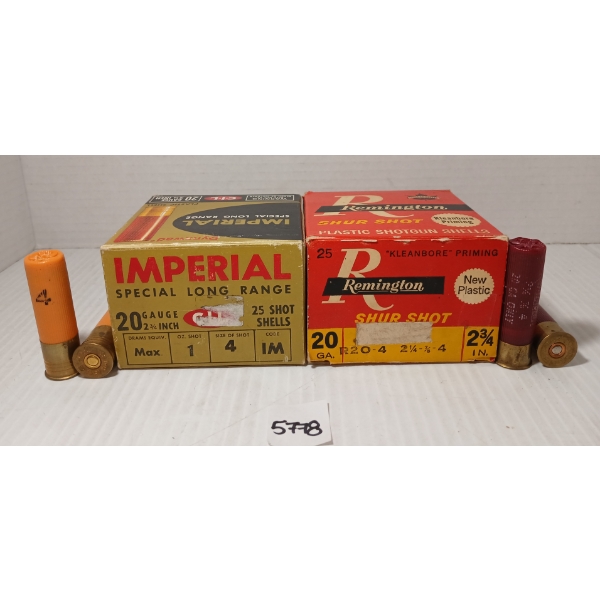 AMMO: 49X CIL & REMINGTON 20GA - 2 3/4IN - #4 SHOT