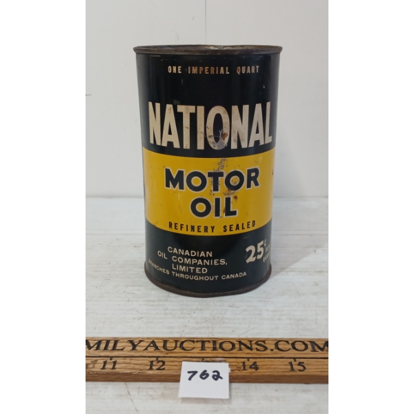 NATIONAL MOTOR OIL QT CAN