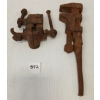Image 2 : LOT OF 2 - 1800S BENCH VICE & MONKEY WRENCH  
