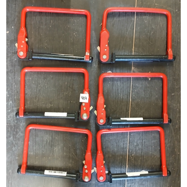 LOT OF 6 - BRABER EQUIPMENT LOCKING HITCH PINS - 3/4 X 6IN