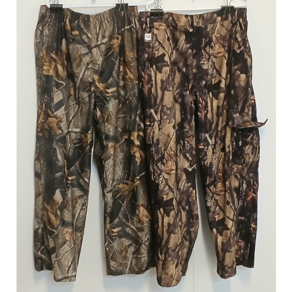 LOT OF 2 - BACKWOODS & STEARNS CAMO PANTS