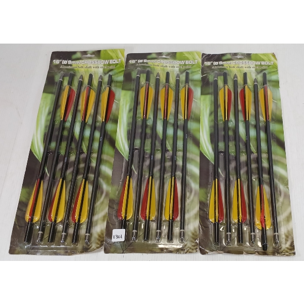 LOT OF 3 - 16IN CROSSBOW BOLTS