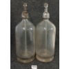 Image 4 : LOT OF 2 - B.H. WOODBURY & GEO. SCHMUCK - CLEAR ACID-ETCHED - SELTZER BOTTLES