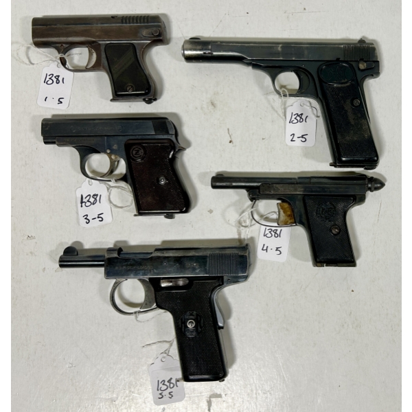 LOT OF 5 - PROHIBITED HANDGUNS