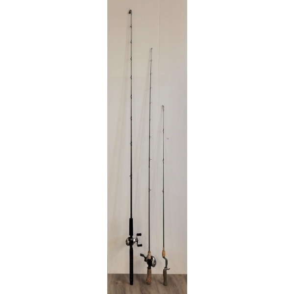 LOT OF 3 - FISHING POLES - INCL EMERY & OKUMA