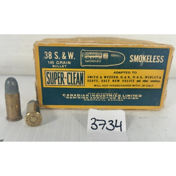 AMMO: 50X CIL .38 S&W - 145 GR LRN