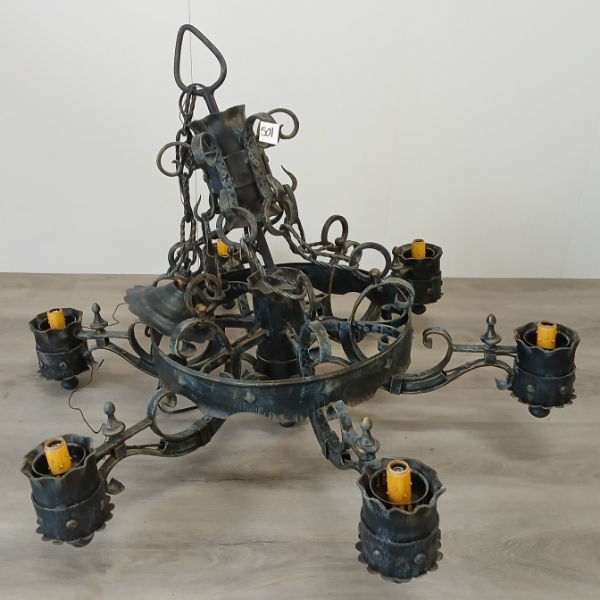 WROUGHT IRON CHANDELIER