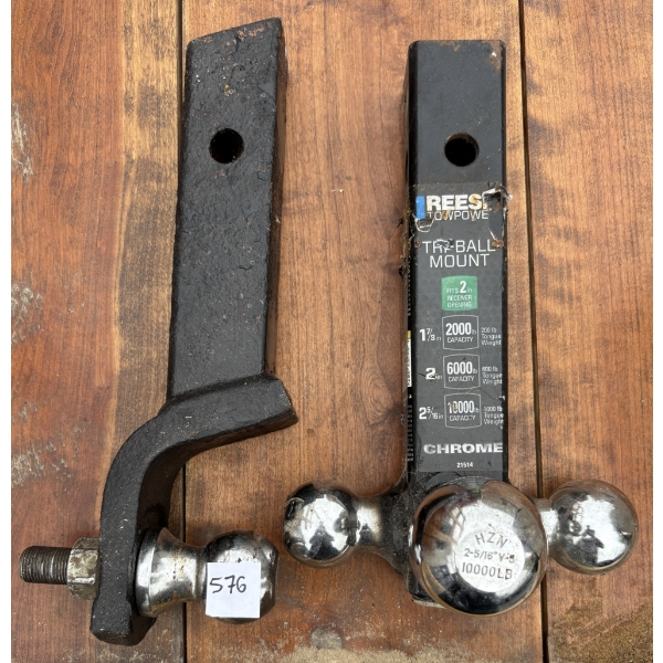 LOT OF 2 - HITCHES INCL. REESE TRIBALL