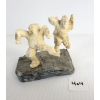 Image 2 : DANCING INUIT BY OLAYUQ KITZUTUKAJUK - WHALE BONE & STONE