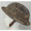 Image 3 : WWI BRODIE HELMET W/ LINER & CHIN STRAP