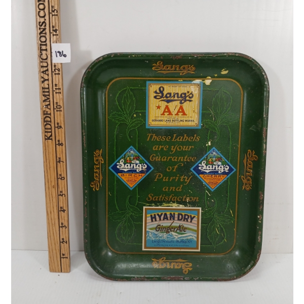 GERHARD LANG BOTTLING WORKS TRAY - LANG'S AA
