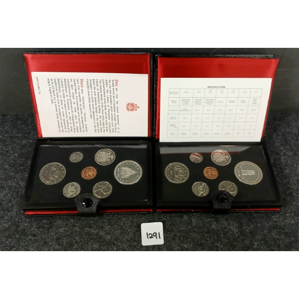 LOT OF 2 - 1976 & 1977 RCM UNCIRCULATED DOUBLE DOLLAR PROOF SETS