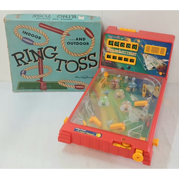LOT OF 2 - RADIO SHACK ACTION PINBALL & PARKER BRO'S. INDOOR/OUTDOOR RING TOSS