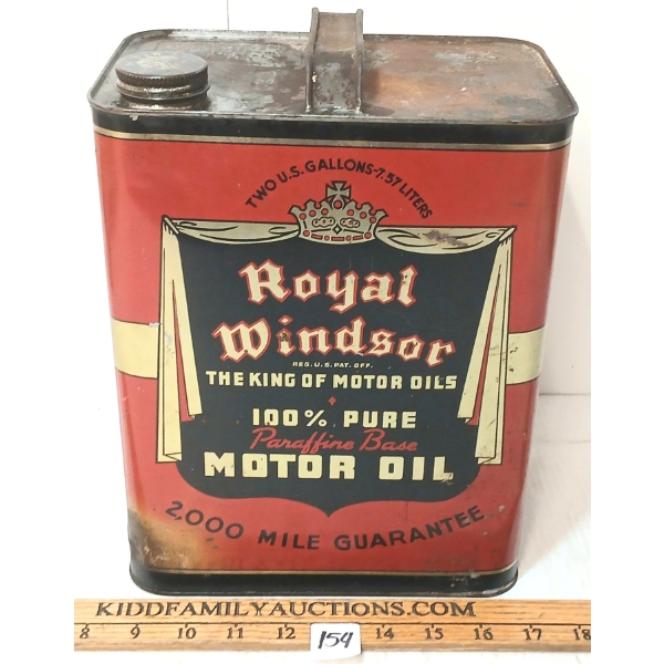 ROYAL WINDSOR 100% PURE MOTOR OIL 2 GAL CAN 