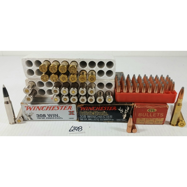 AMMO / BRASS: 78X C.I.L. & WINCHESTER .308WIN - 180GR