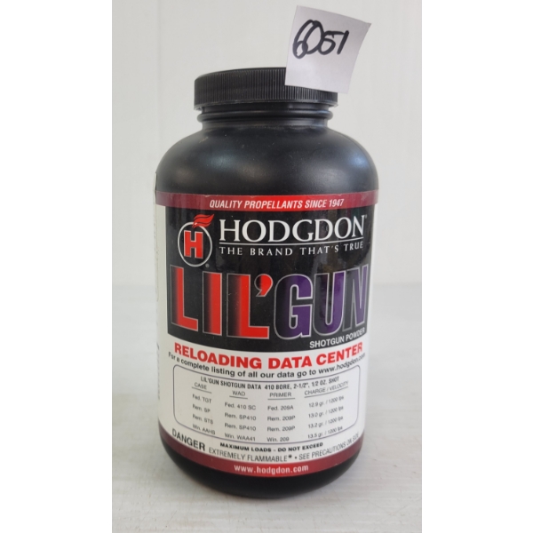 POWDER: APPROX 1LBS HODGDON LIL' GUN SHOTGUN POWDER