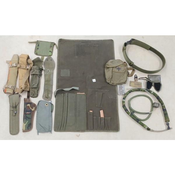 JOB LOT - MISC WEB GEAR, HAND WARMER, DUST GOGGLES, ETC