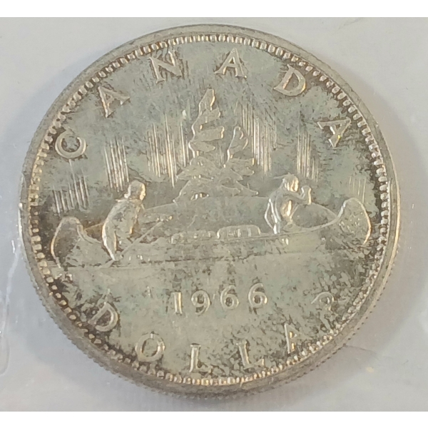 1966 CDN SILVER DOLLAR - CCCS GRADED