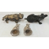 Image 7 : LOT OF 4 - CAST IRON BUFFALO & PIG COIN BANKS & GREYHOUND FIGURES
