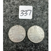Image 1 : LOT OF 2 - 1919 CDN 50 CENT COINS