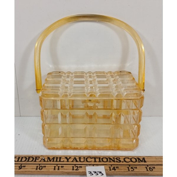 GILLI ORIGINALS NEW YORK LUCITE HAND BAG