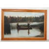 Image 1 : FISHING SCENE BY ARIS WEBSTER (19TH CENTURY CDN ARTIST) - FRAMED OIL ON CANVAS