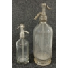 Image 2 : LOT OF 2 - UNMARKED & YORK SPRINGS - CLEAR ACID-ETCHED - SELTZER BOTTLES