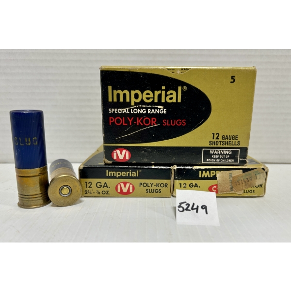 AMMO: 15X IVI & CIL 12 GA 2-3/4IN RIFLED SLUGS