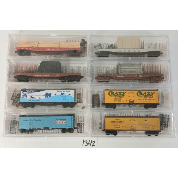 LOT OF 8 - MICRO TRAINS - GERBER PRODUCTS CO., CANADIAN PACIFIC, CANADIAN NATIONAL, ETC