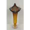 Image 2 : BLOWN GLASS RUFFLE TOP VASE BY A. BUSH