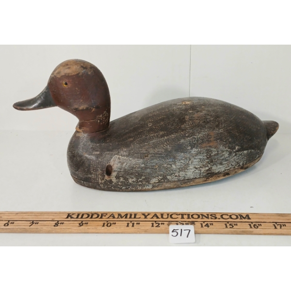 RED-HEADED DECOY DUCK W/ WEIGHT