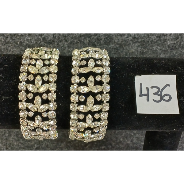 LOT OF 2 - SHERMAN RHINESTONE BRACELETS