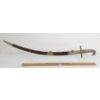 Image 2 : ARABIC SHAMSHIR SWORD W/ LEATHER SCABBARD
