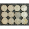 Image 2 : LOT OF 12 - 1936-1957 CDN 25 CENT COINS 