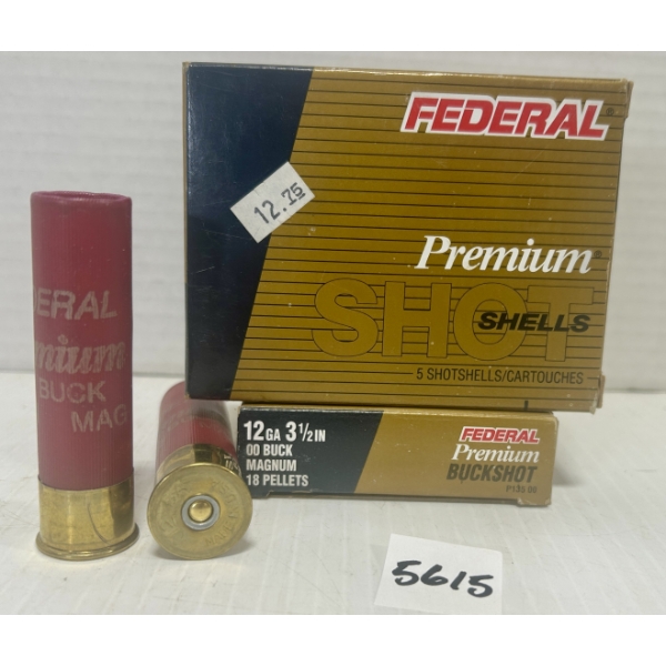 AMMO: 10X FEDERAL 12 GA 3-1/2IN NO00 BUCK