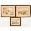 Image 1 : LOT OF 3 - LANDSCAPE & MARINE SCENES BY R.H. GHENT - FRAMED WATERCOLOUR ON PAPER