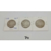 Image 1 : LOT OF 3 - U.S. 50 CENT SILVER PCS - INCL 1916 & 1917, ETC.
