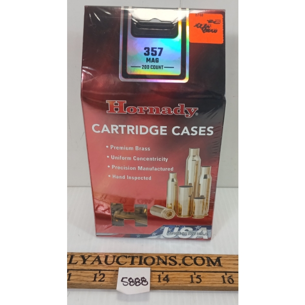 CASINGS: 200X HORNADY .357 MAG - FACTORY SEALED