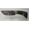 Image 3 : OBSIDIAN KNIFE W/ HORN HANDLE & ANTLER STAND